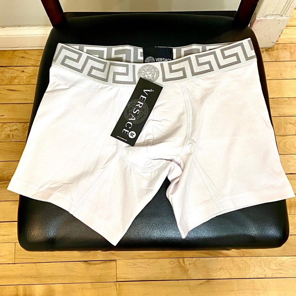 VERSACE BRAND NEW WITH TAGS TRUNKS UNDERWEAR WHITE COLOR SIZE MEDIUM